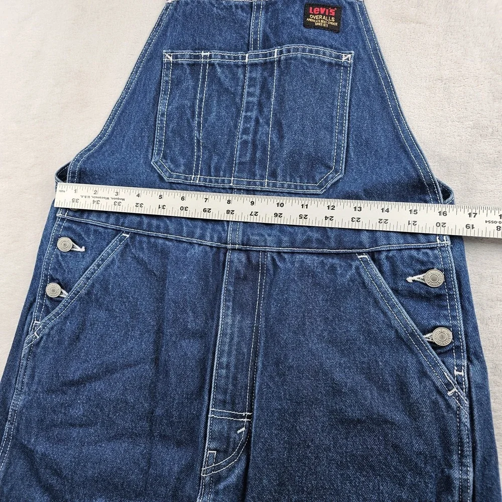 Levi's Denim Bib Overalls Carpenter Workwear Dungarees Pockets Adult Small Work